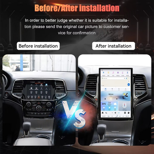 14.5" CarPlay For Jeep Grand Cherokee 2010-2021 Car Radio Multimedia Player Qualcomm Android 13.0 GPS HD Touch Screen Head Uni