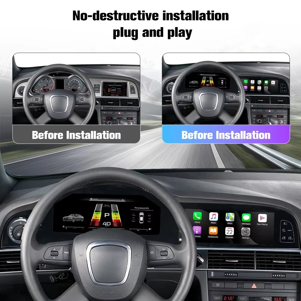 Android 13.0 HD Screen For Audi A6 2005-2012 Carplay Car GPS Navigation Auto Stereo Head Unit Multimedia Player Car Radio Music