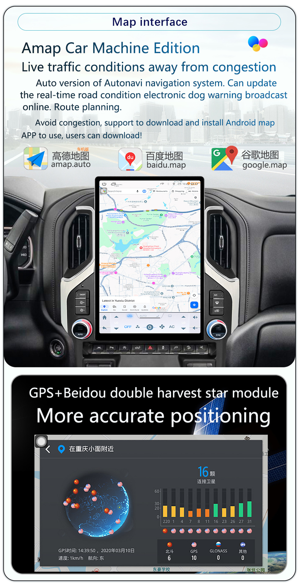 15.6 inches Vertical Screen Android 13 Car Multimedia Player For GMC SIERRA for Chevrolet Silverado 2019-2023 GPS radio stereo head unit