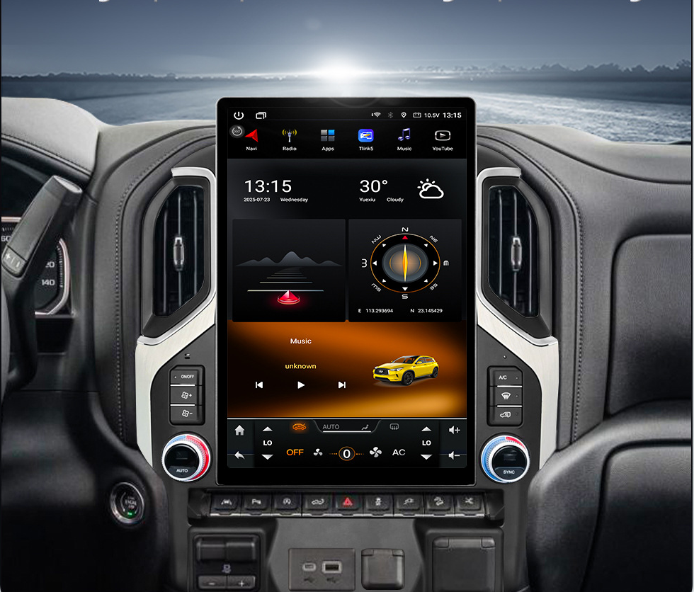 15.6 inches Vertical Screen Android 13 Car Multimedia Player For GMC SIERRA for Chevrolet Silverado 2019-2023 GPS radio stereo head unit