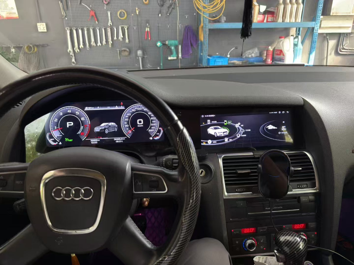Digital Instrument Cluster for Audi Q7 4L 2005-2016 Speedometer Android Radio, Wireless CarPlay, GPS Navigation, Plug and Play