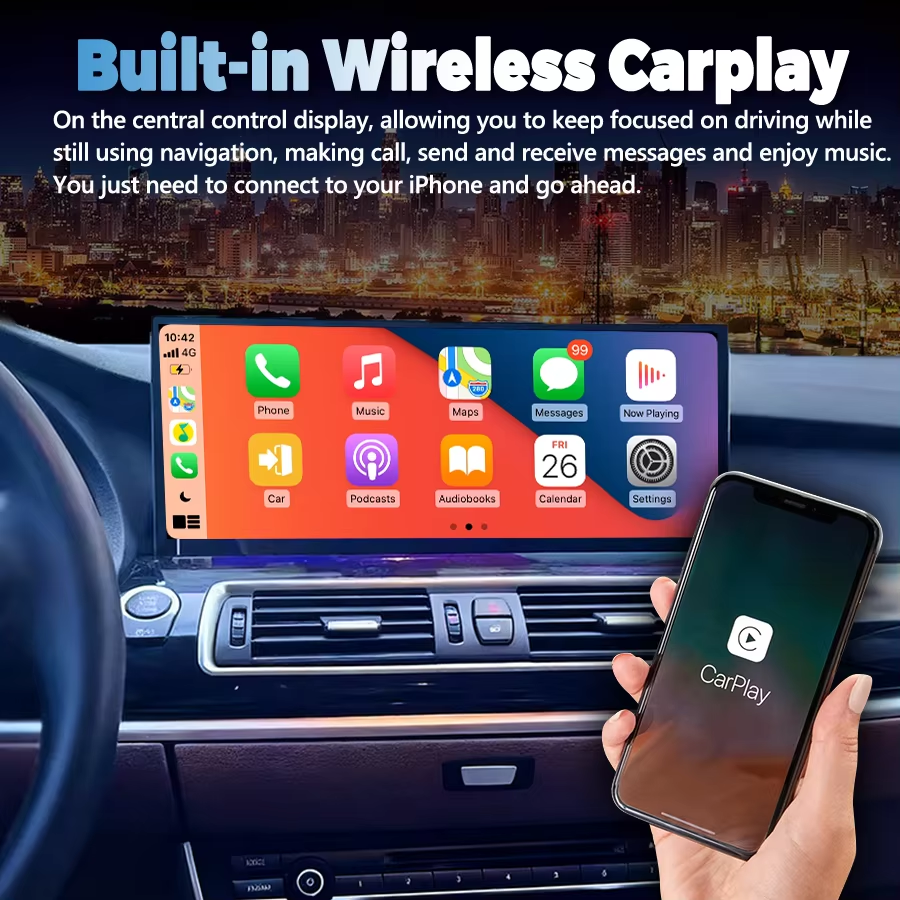 15.8 Inch Qualcomm 680 Android 14 Carplay For BMW 5 F10 F11 F18 Car Multimedia Player GPS Navigation Car Radio Screen Head Unit