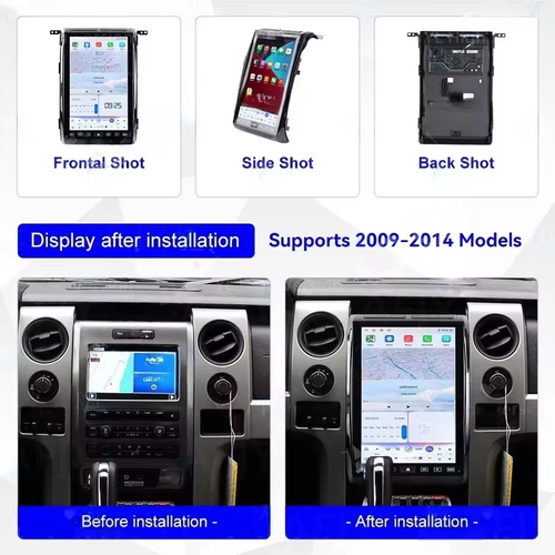 14.4 Inch Android 13 128GB For Ford F150 Raptor 2009-2014 Tesla Style Car GPS Navigation Multimedia Player Radio Tape Head Unit