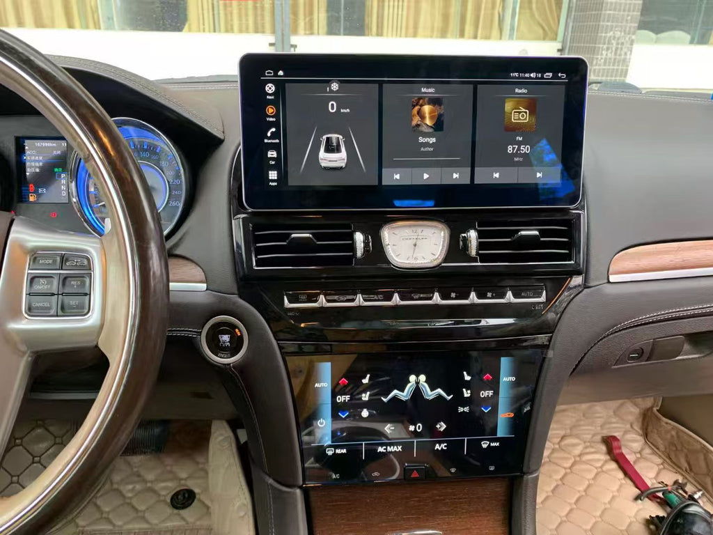 Car Radio For Chrysler 300 300C 2011-2023 Android13 Auto Carplay 12.3+9.66" 3A Blue Light Anti-glare Screen GPS Navi Multimedia