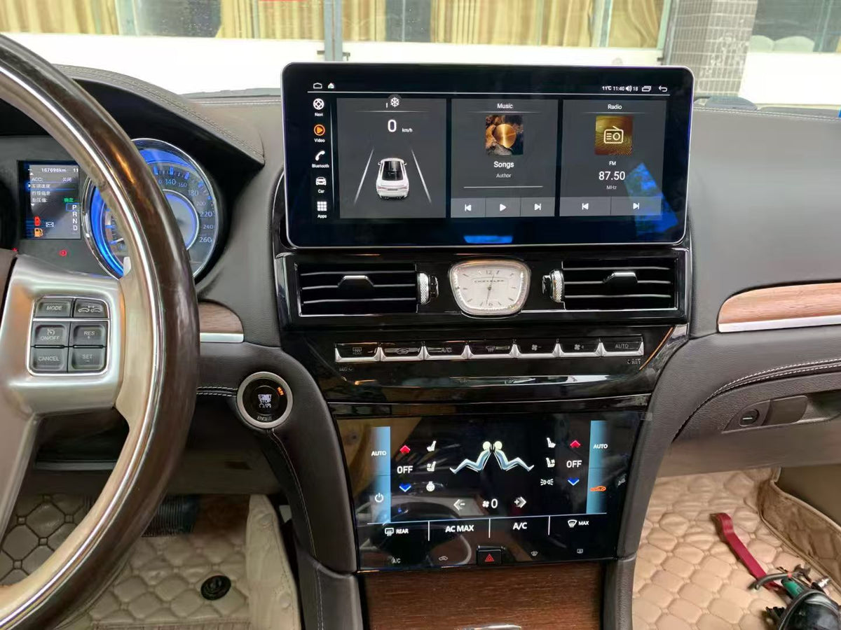 Car Radio For Chrysler 300 300C 2011-2023 Android13 Auto Carplay 12.3+9.66" 3A Blue Light Anti-glare Screen GPS Navi Multimedia